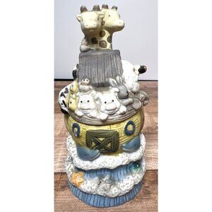 Noahs Ark Animal Ceramic Bell 5.5" Matte Finish